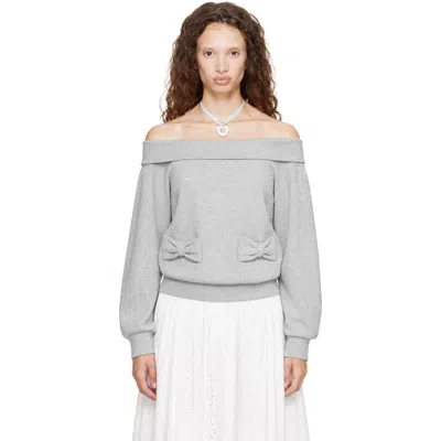 Sandy Liang グレー Neston スウェットシャツ In Grey