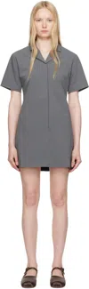 Sandy Liang Gray Nurse Minidress