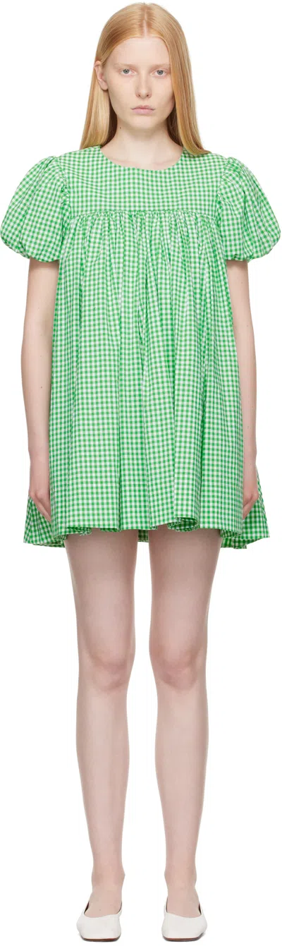 Sandy Liang Green Miyo Minidress
