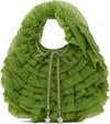 Sandy Liang Green Napa Bag In Chartreuse