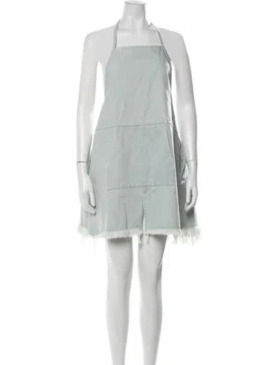 Pre-owned Sandy Liang Halterneck Mini Dress In Green