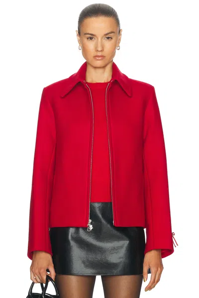 Sandy Liang Helsa Jacket In 616 Red