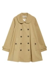 Sandy Liang Huxley Gabardine Trench Coat In Sand
