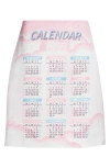 Sandy Liang Ina Planner Print Skirt In Multi