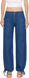 Sandy Liang Indigo Tifosi Jeans In 420 Indigo