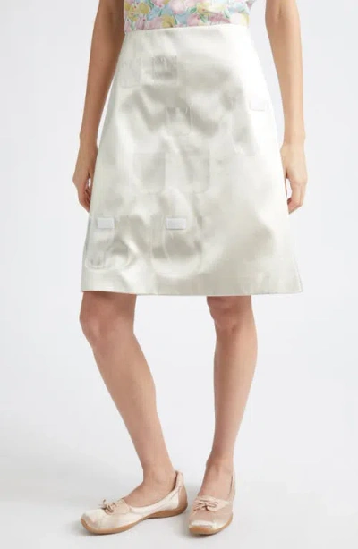 Sandy Liang Keeps Satin Pocket Skirt In Neutral