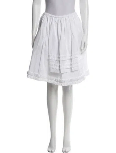 Pre-owned Sandy Liang Knee-length Skirt In White