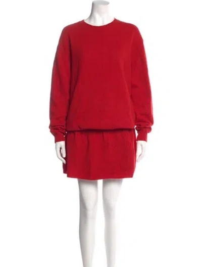 Pre-owned Sandy Liang Lambswool Mini Dress W/ Tags In Red