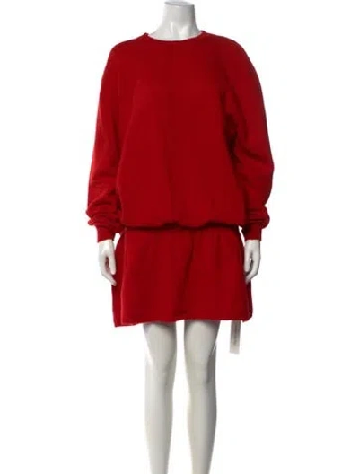 Pre-owned Sandy Liang Lambswool Mini Dress W/ Tags In Red