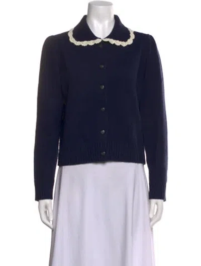 Pre-owned Sandy Liang Lambswool Sweater In Blue