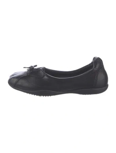 Pre-owned Sandy Liang Leather Ballet Flats In Black