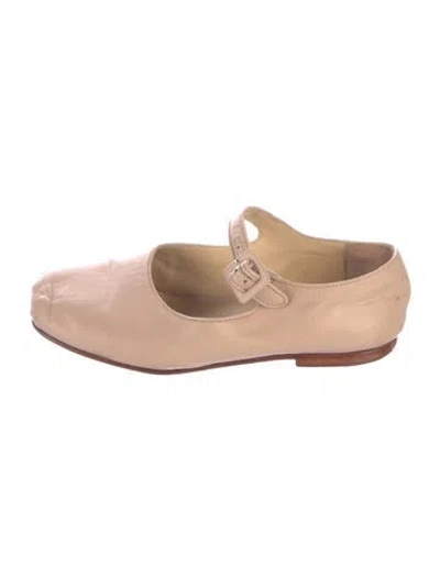 Pre-owned Sandy Liang Leather Mary Jane Flats In Pink