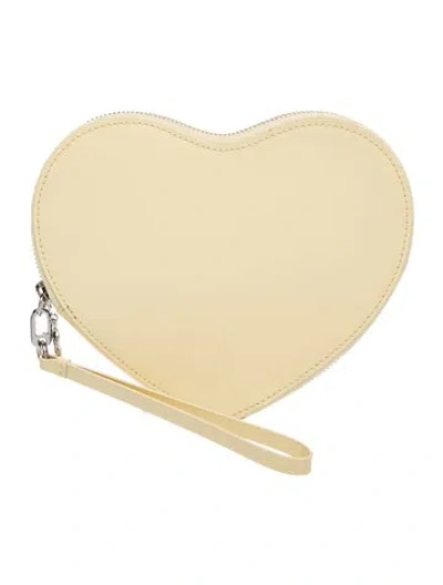 Pre-owned Sandy Liang Leather Minaudière In Yellow