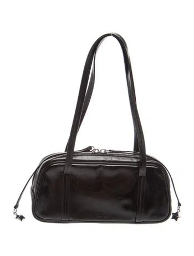 Pre-owned Sandy Liang Leather Shoulder Bag In Black