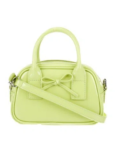 Pre-owned Sandy Liang Leather Top Handle Bag In Green