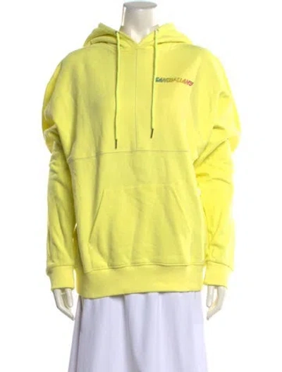 Pre-owned Sandy Liang Long Sleeve Hoodie In Yellow