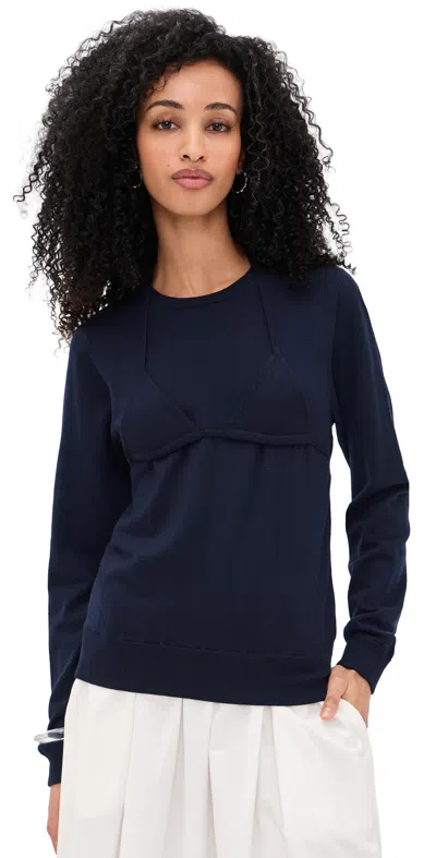 Sandy Liang Maisy Sweater Navy In Blue