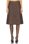 Sandy Liang Mercury Skirt In Dark Brown