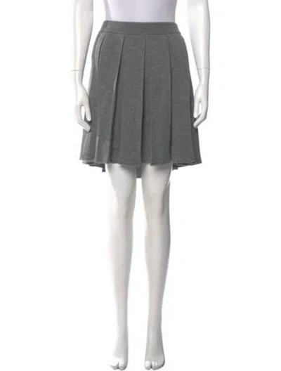 Pre-owned Sandy Liang Merino Wool Mini Skirt W/ Tags In Gray