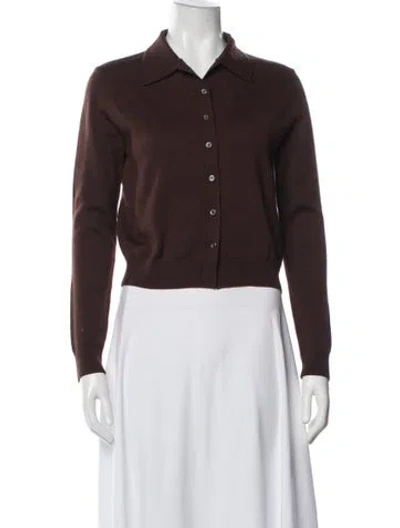 Pre-owned Sandy Liang Merino Wool Sweater In Brown