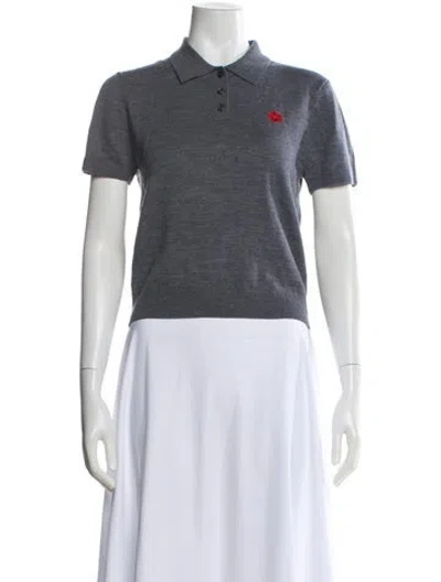 Pre-owned Sandy Liang Merino Wool Sweater In Gray