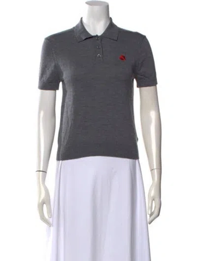 Pre-owned Sandy Liang Merino Wool Sweater In Grey