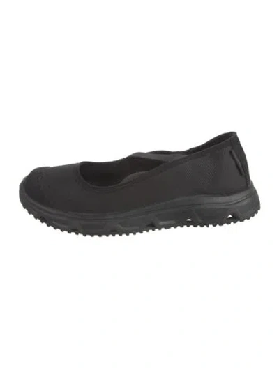 Pre-owned Sandy Liang Mesh Flats In Black