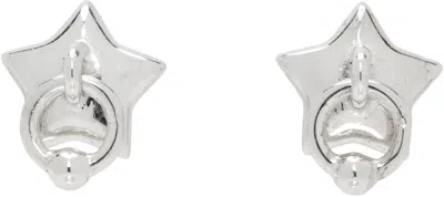 Sandy Liang Micro Wanda Earrings In Silver