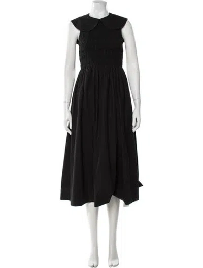 Pre-owned Sandy Liang Midi Length Dress In Black