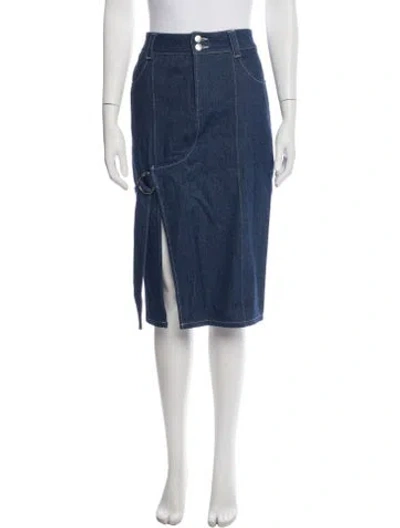 Pre-owned Sandy Liang Midi Length Skirt In Blue