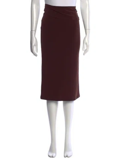 Pre-owned Sandy Liang Midi Length Skirt W/ Tags In Brown/burgundy