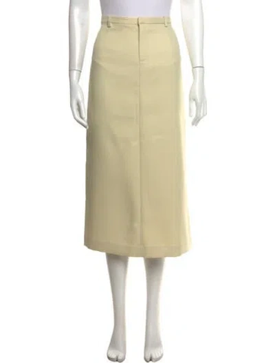 Pre-owned Sandy Liang Midi Length Skirt In White
