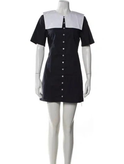 Pre-owned Sandy Liang Mini Dress In Blue