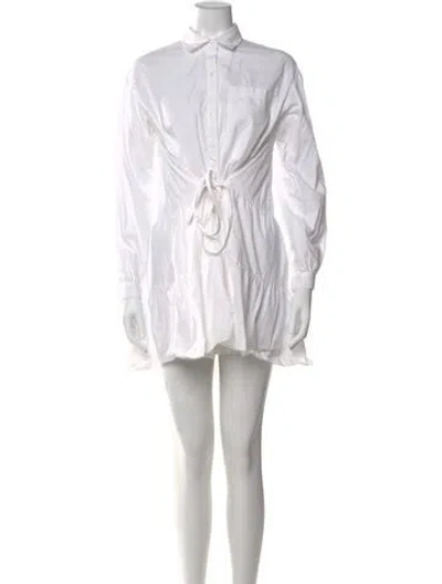 Pre-owned Sandy Liang Mini Dress In White