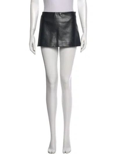 Pre-owned Sandy Liang Mini Skirt In Black