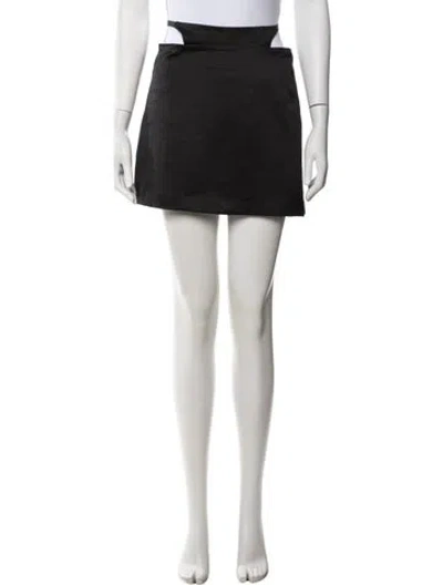 Pre-owned Sandy Liang Mini Skirt In Black