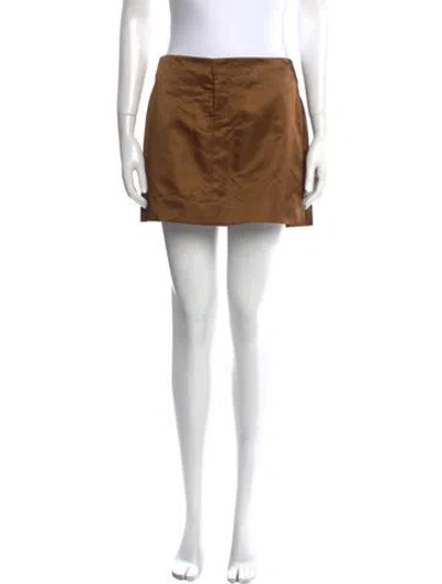 Pre-owned Sandy Liang Mini Skirt In Brown