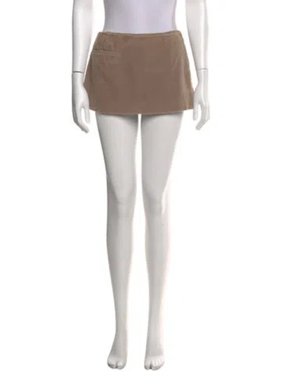 Pre-owned Sandy Liang Mini Skirt In Neutral