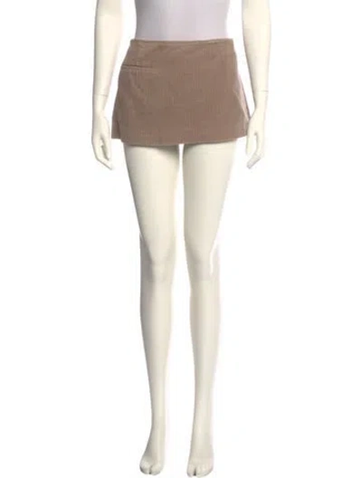 Pre-owned Sandy Liang Mini Skirt In Neutral