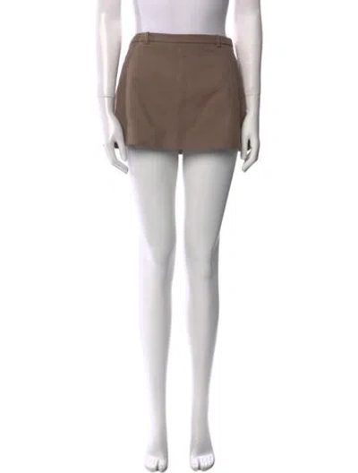 Pre-owned Sandy Liang Mini Skirt In Neutral