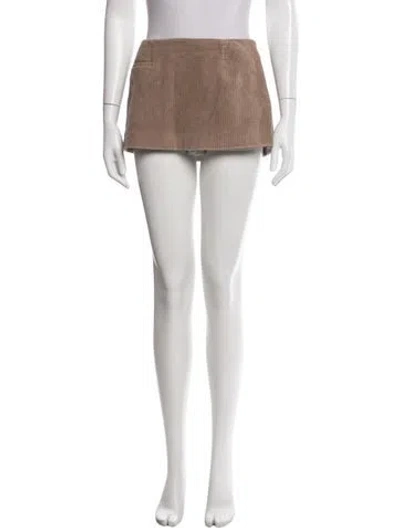 Pre-owned Sandy Liang Mini Skirt In Neutral