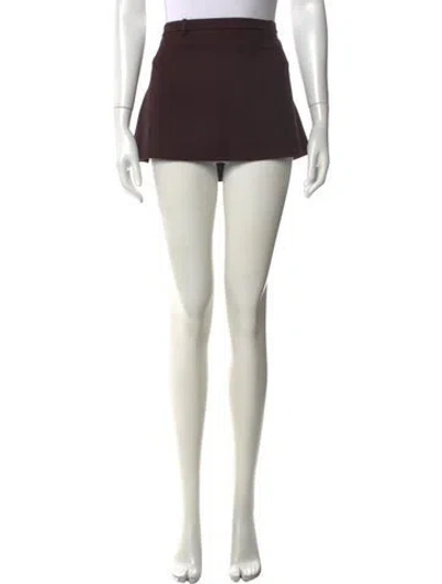 Pre-owned Sandy Liang Mini Skirt W/ Tags In Brown