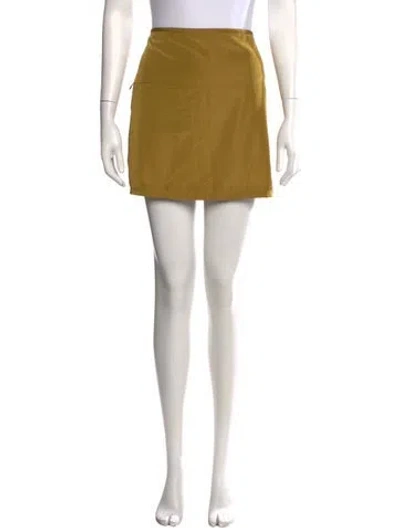 Pre-owned Sandy Liang Mini Skirt W/ Tags In Yellow