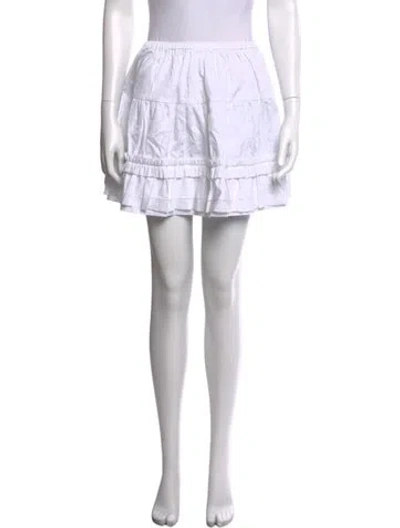 Pre-owned Sandy Liang Mini Skirt In White