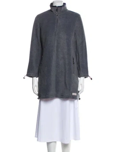 Pre-owned Sandy Liang Mock Neck Mini Dress W/ Tags In Gray