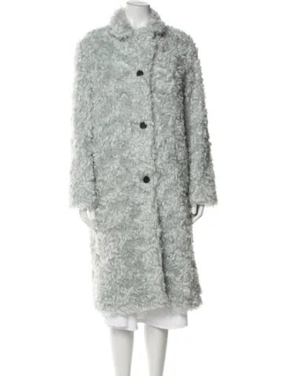 Pre-owned Sandy Liang Mohair Faux Fur Coat In Multi