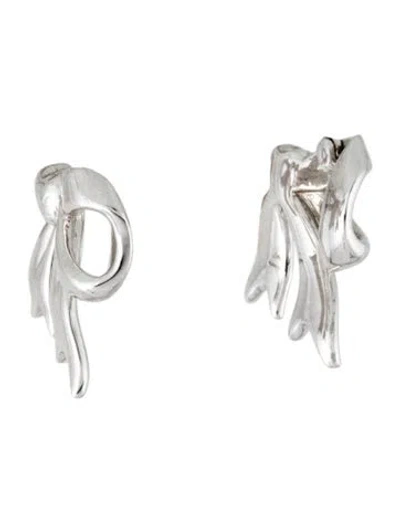 Pre-owned Sandy Liang Monyo Hoop Earrings In Multicolor
