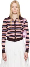 Sandy Liang Summers Stripe Merino Wool Cardigan