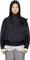 Sandy Liang Navy Carlton Jacket In Navy