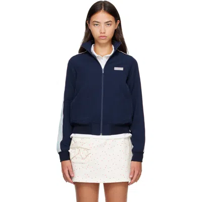 Sandy Liang Navy Lia Jacket In Blue